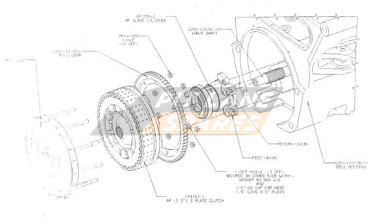 CLUTCH SHAFT ASSEMBLY Diagram